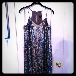 Silver Sequin Dress